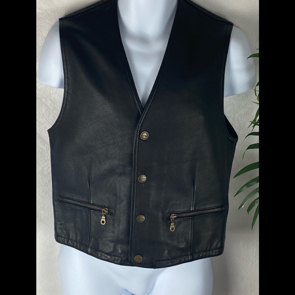 Men’s Structure Lined Leather Vest